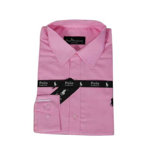 polo long sleeve shirt pink